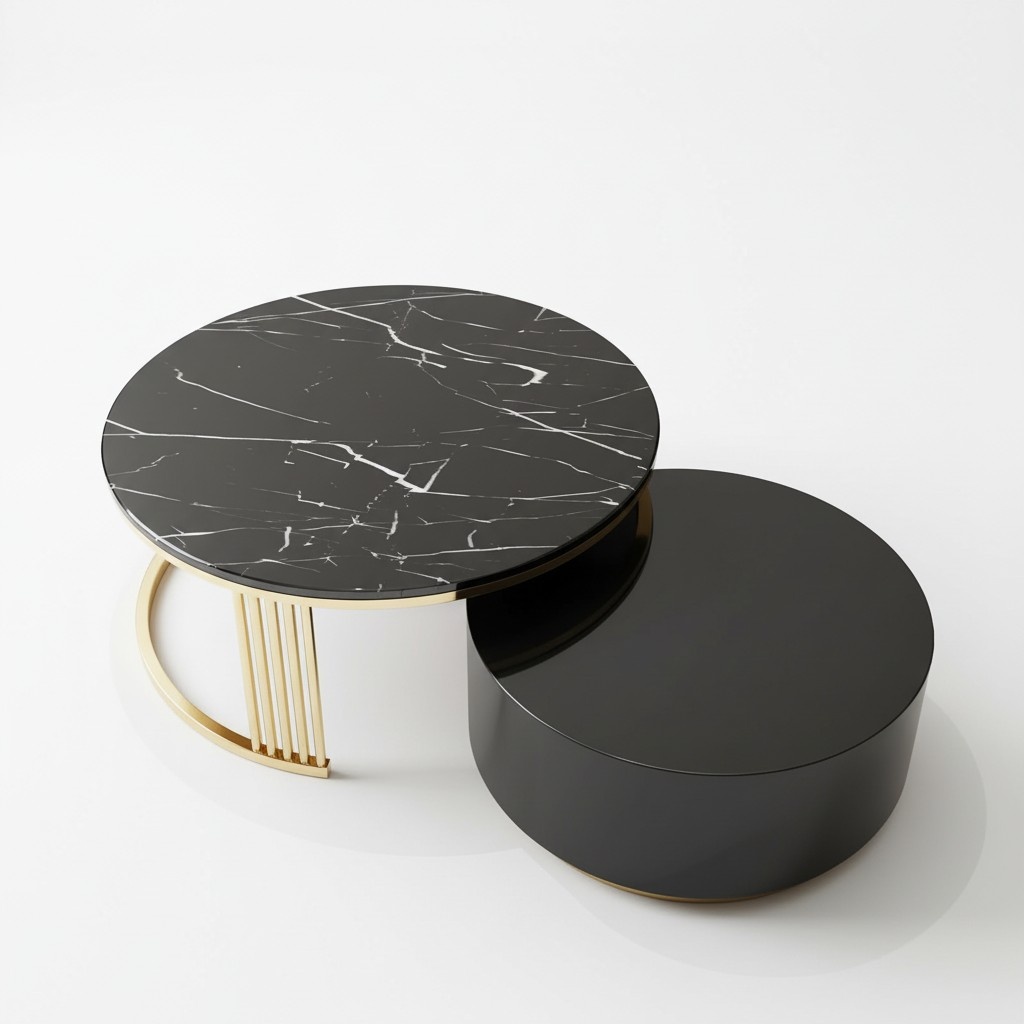 Beistell Couch Tisch Rund Tische Sofa Runde Metall Glas Designer Luxus design