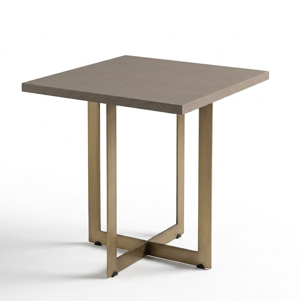 Design Beistelltisch mit Goldenen Metallbeinen