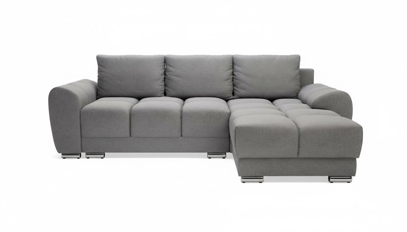 Bequeme Schlafsofa Couch mit Bettfunktion Sofa Polster Eckgarnitur Ecksofa Neu