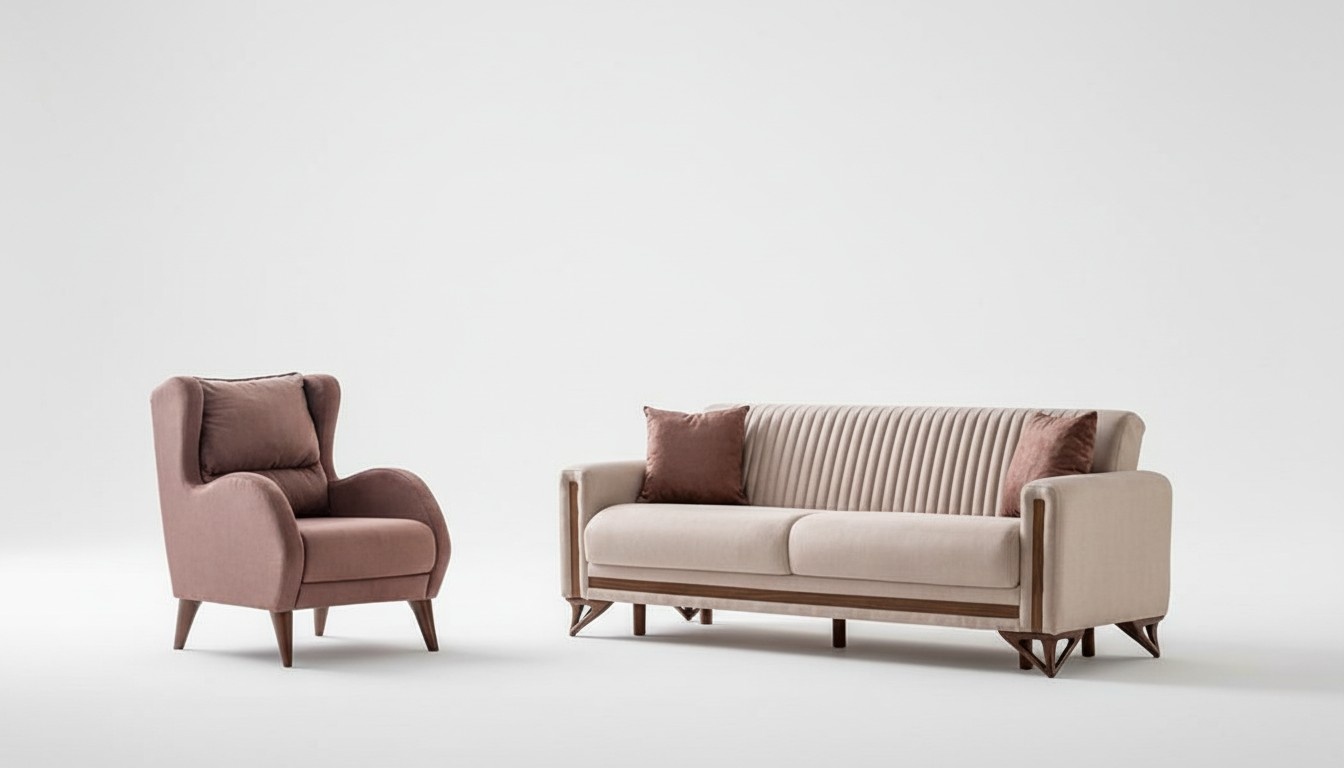 Bequeme Sofagarnitur 3+1 Sitzer  Stilvolles Design für komfortables Wohnen