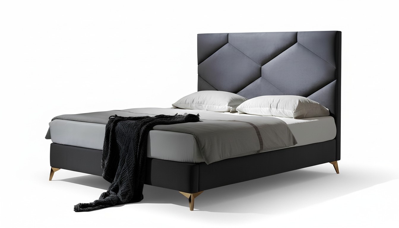 Bett 180x200cm Textil Schlafzimmer Möbel Luxus Moderne Betten Hotel Möbel Neu