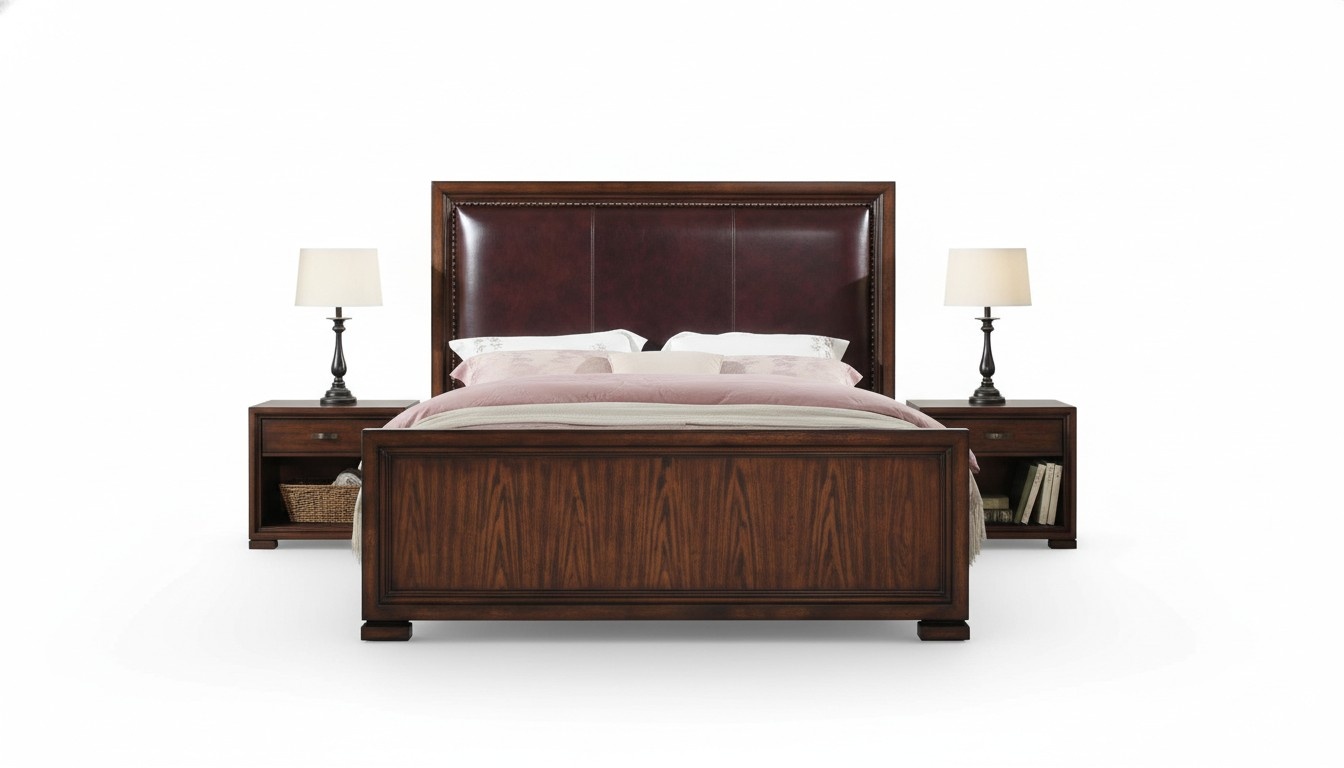 Bett 2x Nachttisch 3 tlg. Schlafzimmer Sets Designer Luxus Betten Komplettes Set