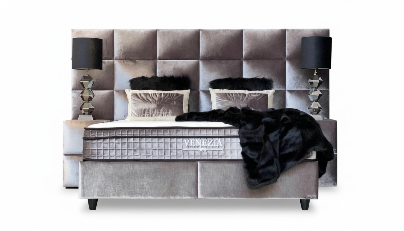 Bett 2x Nachttisch 3 tlg. Schlafzimmer Set Designer Luxus Betten Hotel Komplett