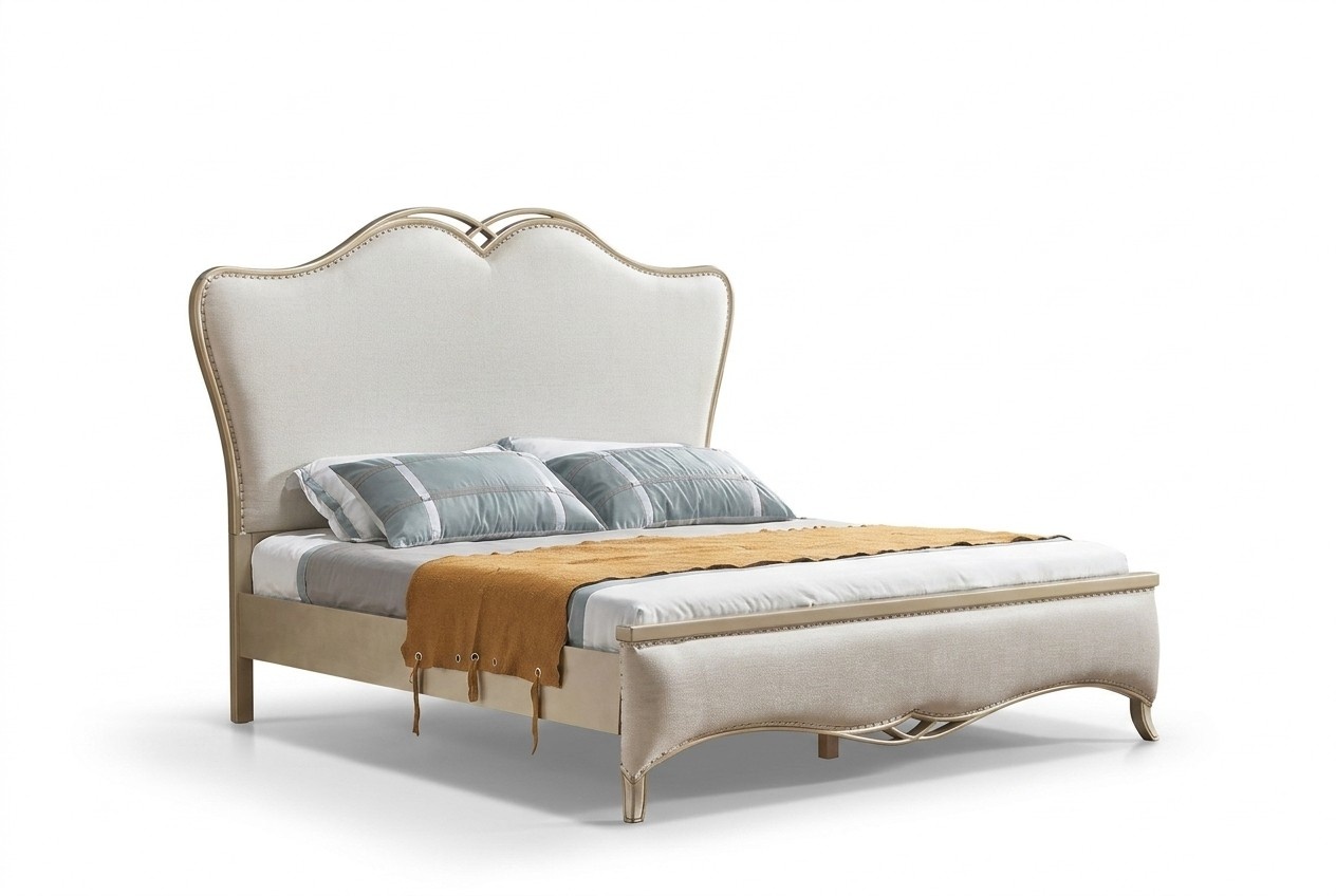 Bett + 2x Nachttische 3 tlg. Schlafzimmer Set Design Modern 180x200
