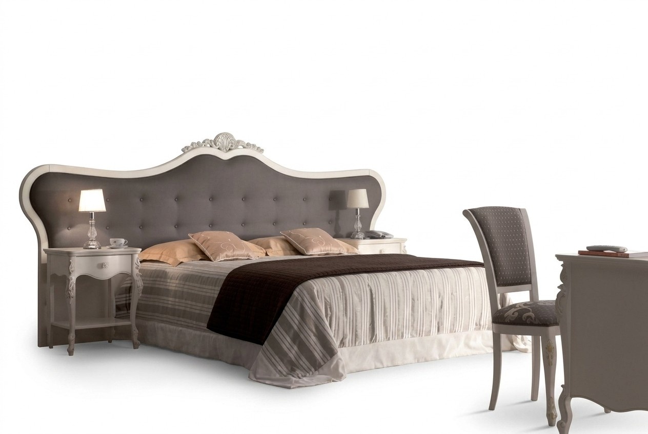 Bett 2x Nachttische Design Schlafzimmer 3tlg. Klassischer Luxus Set Möbel