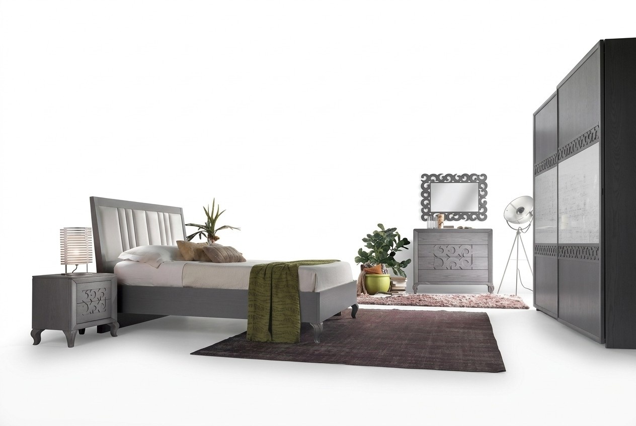 Bett 2x Nachttische Kommode Luxus 6tlg Schlafzimmer Set Hotel Design
