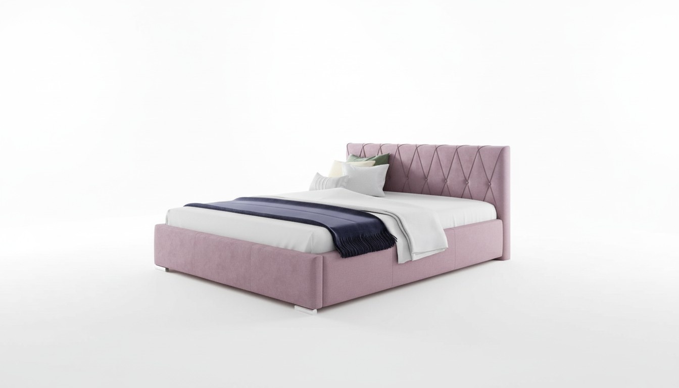 Bett Bettrahmen Polsterbett Betten Doppel Hotel 180x200 Schlafzimmer Rosa Möbel