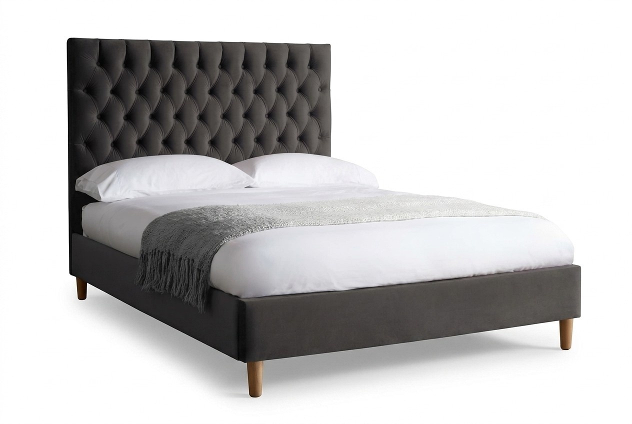 Bett Chesterfield Polsterbett Luxus Doppel Schlafzimmer Designbett Betten Neu