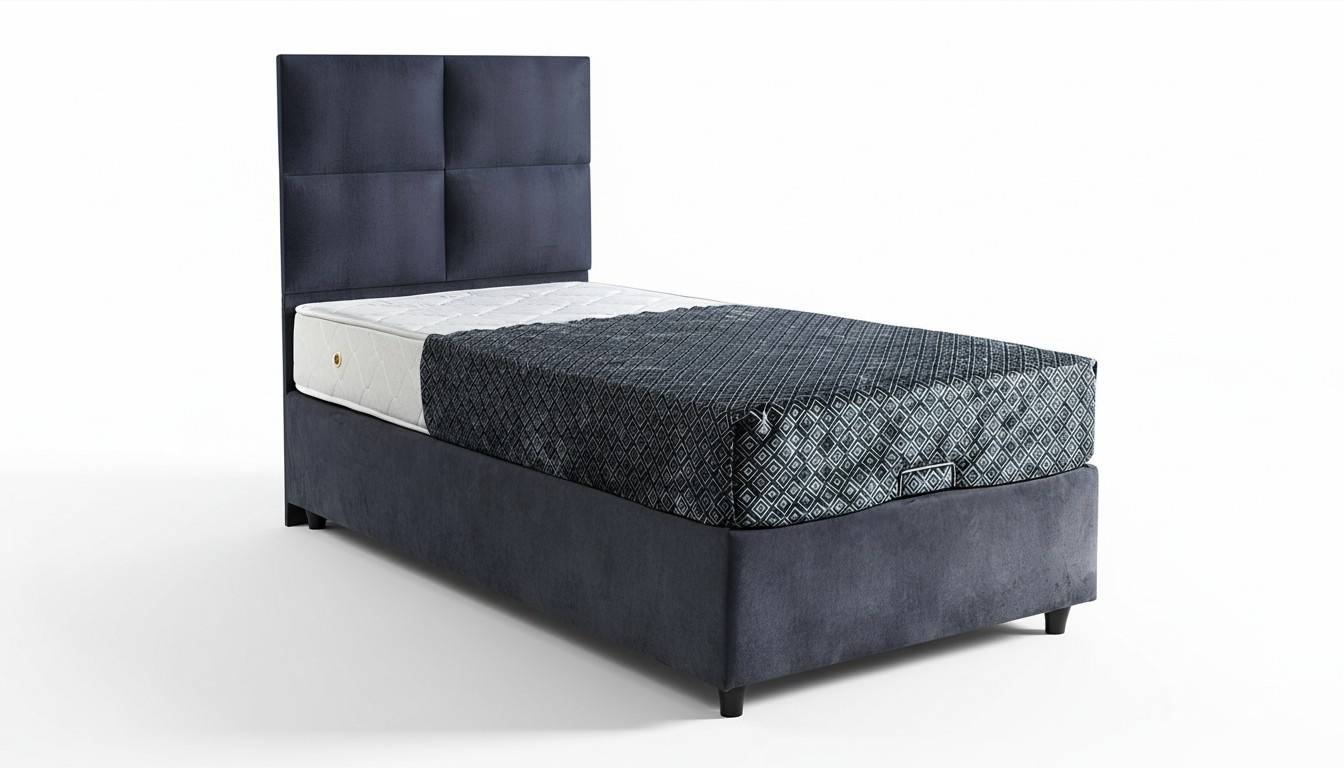 Bett Design Betten Luxus Stoff Polster Schlafzimmer Möbel 90x190 Modern