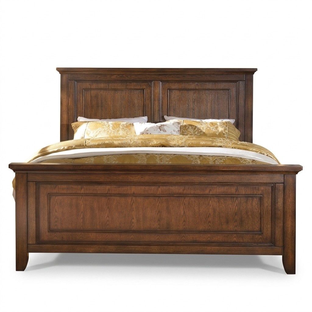 Bett Design Landhaus Hotel Betten Schlaf Zimmer Luxus Doppel Holz Neu Barock Neu