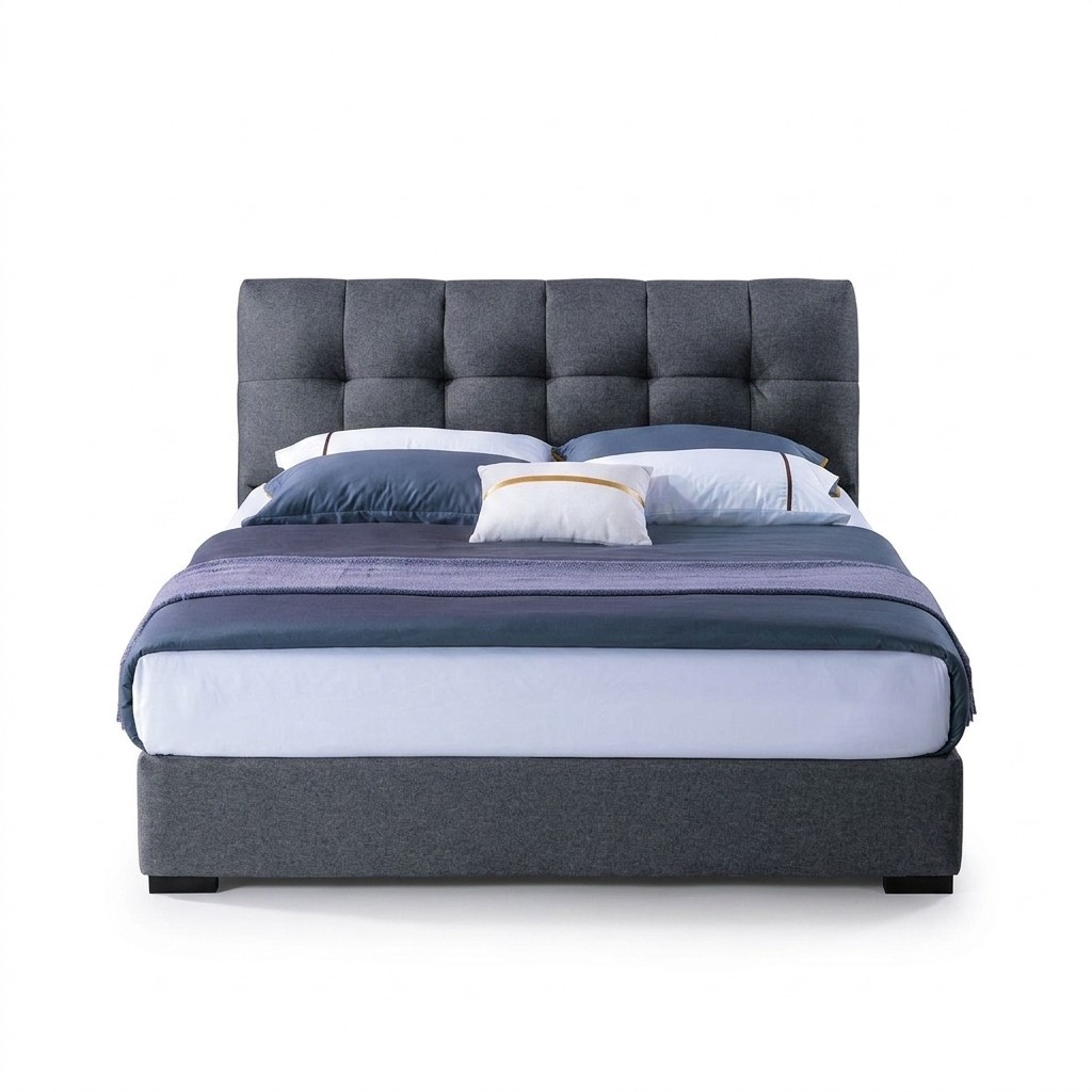 Bett Design Luxus Doppel Hotel Betten Ehe Schlaf Zimmer Blau Stil Weiß Möbel Neu