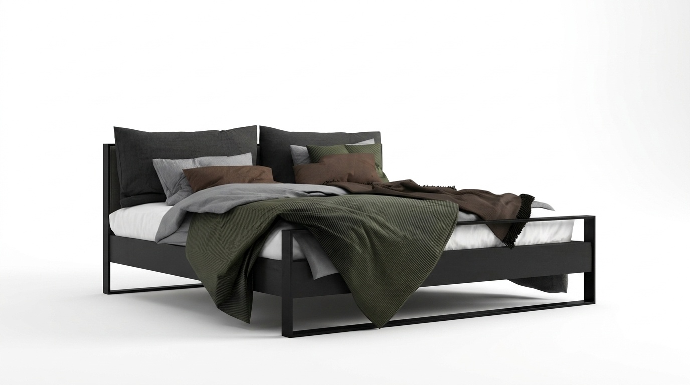 Bett Doppel Modernes Hotel Textil Luxus Schlafzimmer Betten Bettrahmen Design