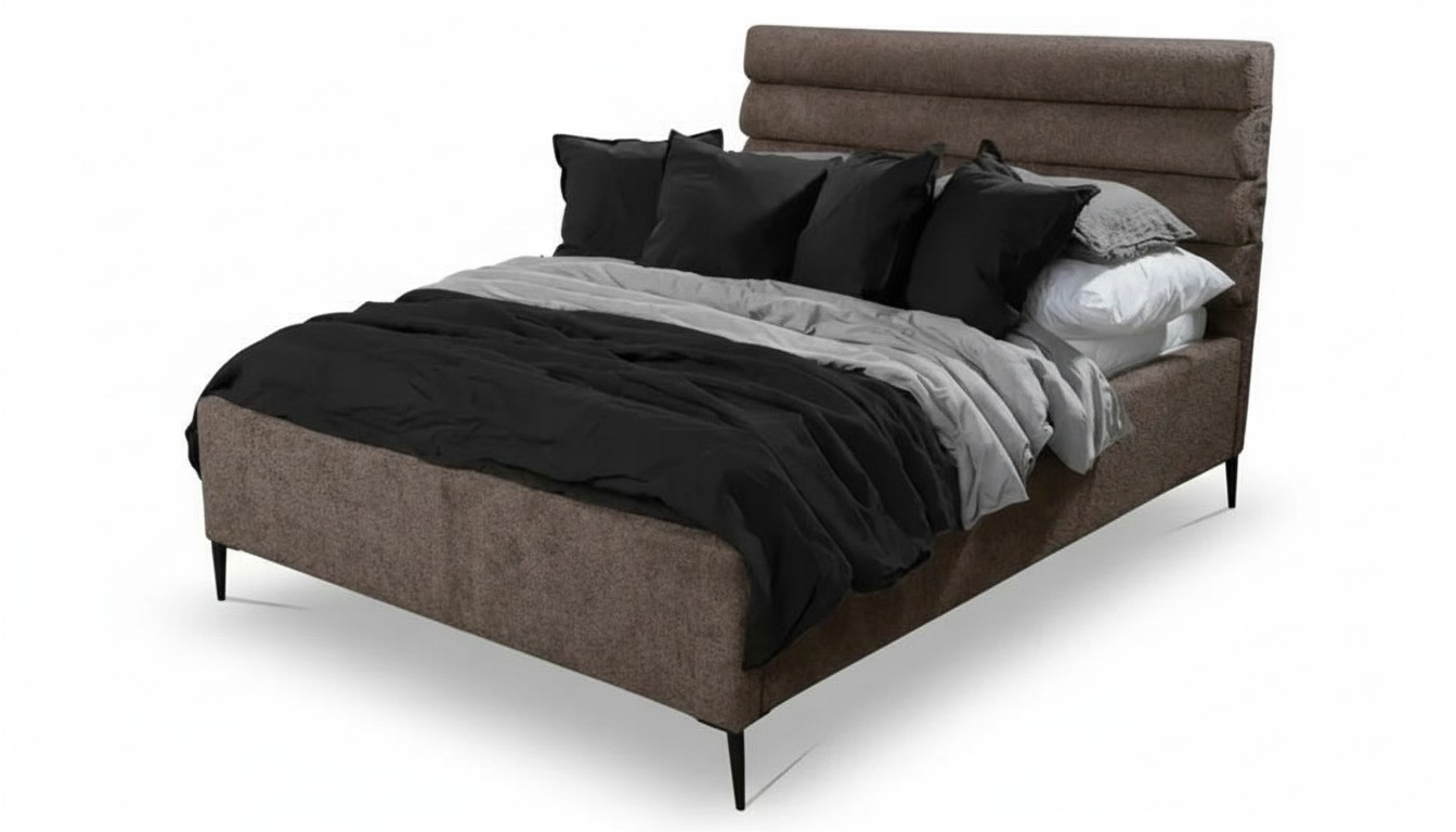 Bett Doppelbett Schlafzimmer 180сm Matratze Braun moderner Stil Hochwertig