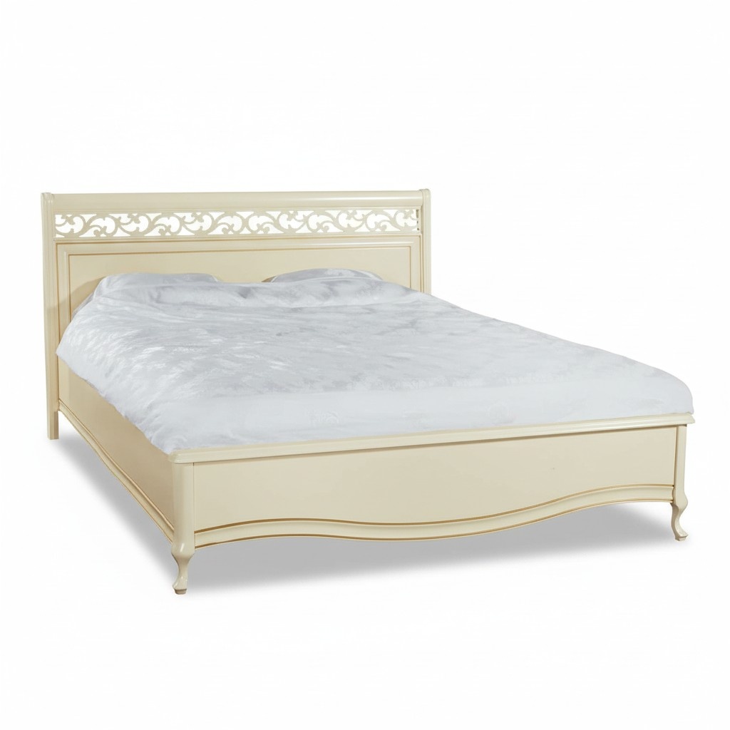 Bett Ehebett Doppelbett Schlafzimmer Holzbett Klassisch - Model V-AP-N Holz