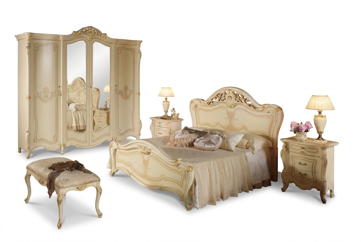 Bett Holz Schlafzimmer Set Möbel Modern Luxus Betten Neu 2x Nachttisch 3 tlg.