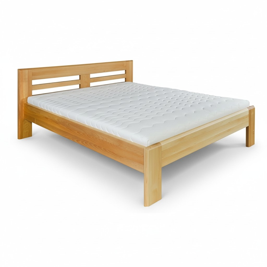 Bett Holzbett Echtes Holz Betten Hotel 180x200 Stil Massive Möbel Schlafzimmer