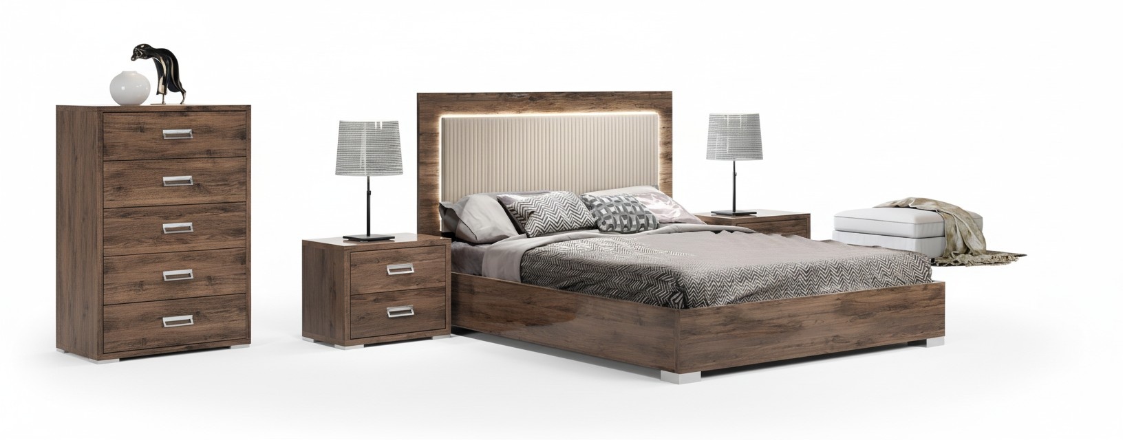 Bett Hotel Betten Polsterbett Doppelbett Holz Bettrahmen 180x200 Schlafzimmer