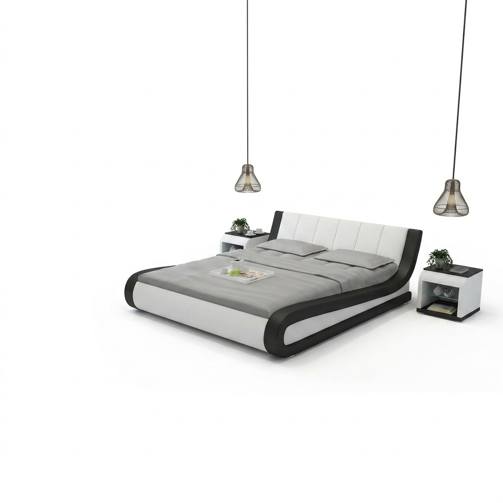 Bett Lederbett Polsterbett Moderne Doppel Schlafzimmer Ehebett Betten Farbwahl!