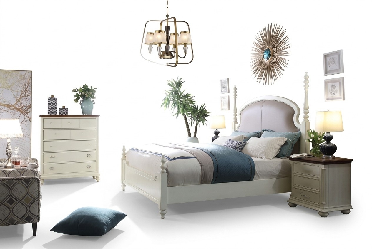Bett Nachttisch Kommode 3 tlg. Schlafzimmer Set Design Modern Luxus Betten Neu