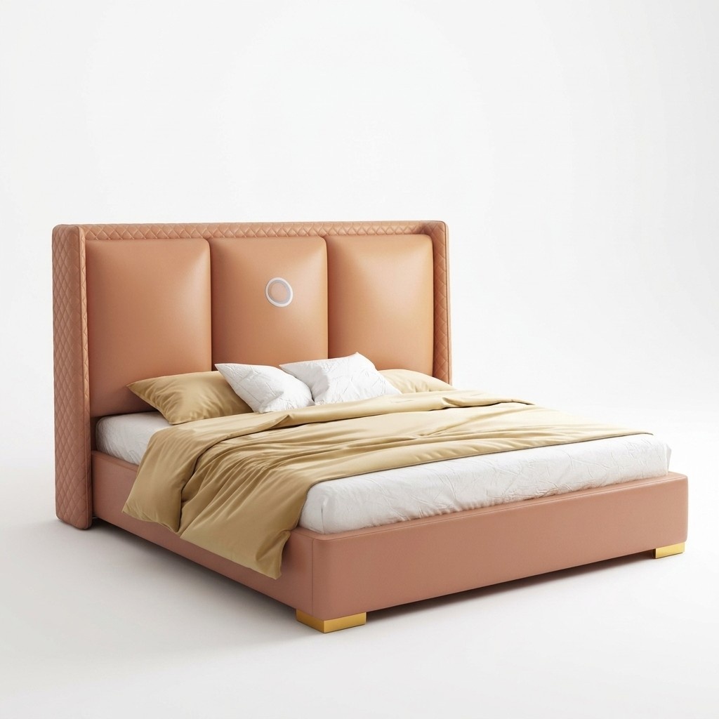 Bett Orange Schlafzimmer Design Möbel Moderne Luxus Betten Bettgestell Samt