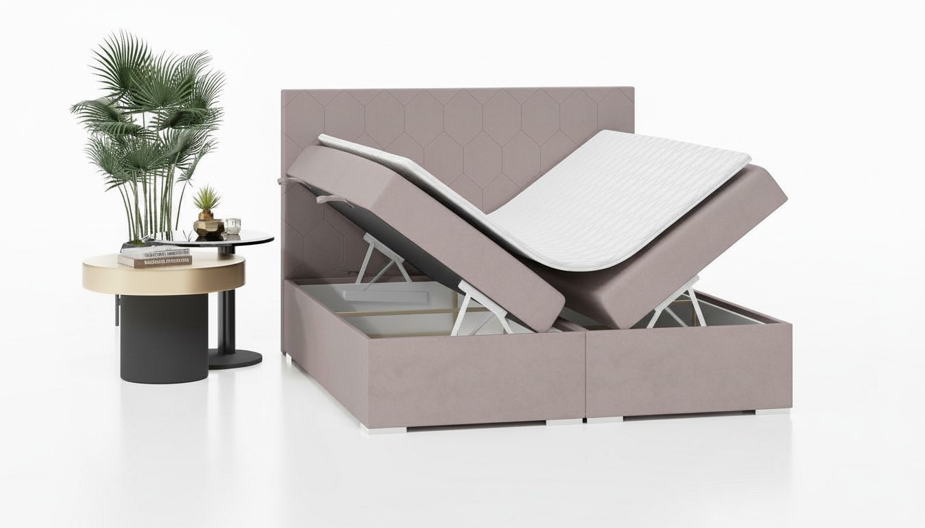 Bett Polster Design Doppelbett Schlafzimmer Textil Möbel Luxus Boxspringbett