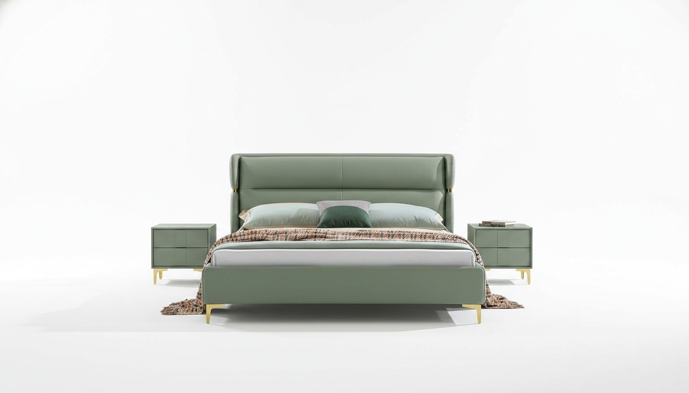 Bett Polster Design Luxus Doppel Hotel Betten Ehe Schlaf Zimmer Leder 180x200