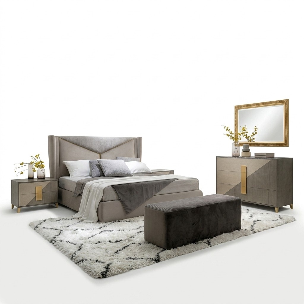Bett Polster Design Luxus Doppel Hotel Betten Schlaf Zimmer Luxus 180x200cm Neu