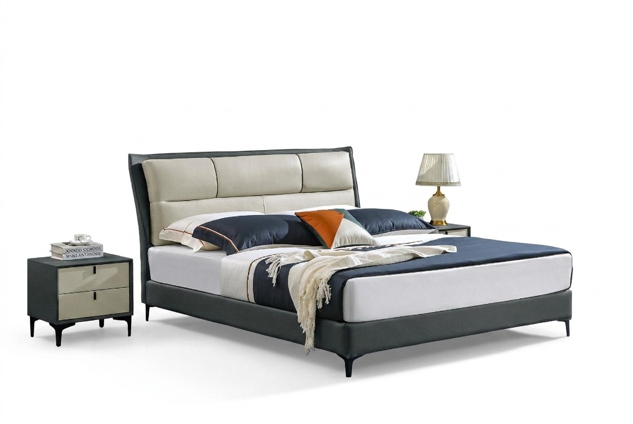 Bett Schlafzimmer Sets Designer Luxus Betten Komplettes Set 2x Nachttisch 3 tlg..