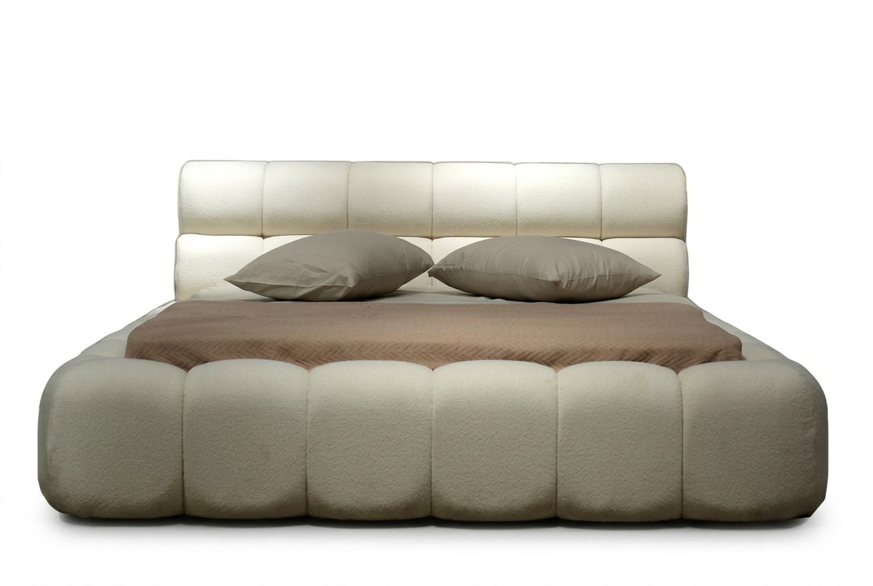 Bett Stylisch Doppelbett Weiß Bettgestell Polsterbett Schlafzimmer 200x200