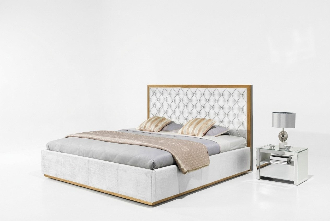 Bett Textil Schlafzimmer Design Möbel Modern Luxus Betten Bettgestell 140x200