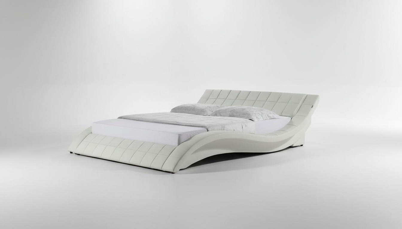 Bett Weiß Schlafzimmer JV Möbel Liegefläche 180x200 Schlafzimmer Kunstleder