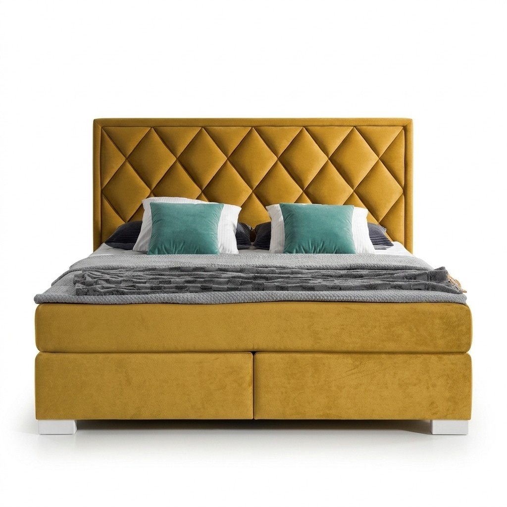 Betten Bett Polster Leder Textil Designer Edles Doppel Ehe Hotel Boxspring Neu