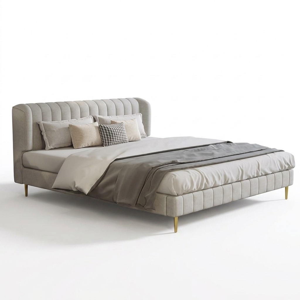 Betten Doppel Schlaf Zimmer Luxus Chesterfield Designer Bett Leder Hotel Metall