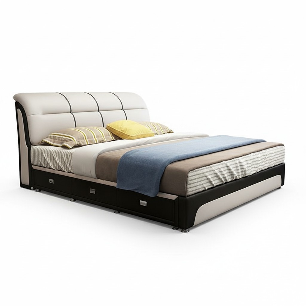 Betten Polster Textil Modern Holz Schlafzimmer Neu Doppelbett Chesterbett Bett