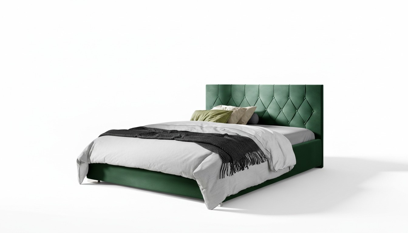 Bettrahmen Stoff Textil Design Doppel Hotel Modern Bett Schlafzimmer Betten Neu