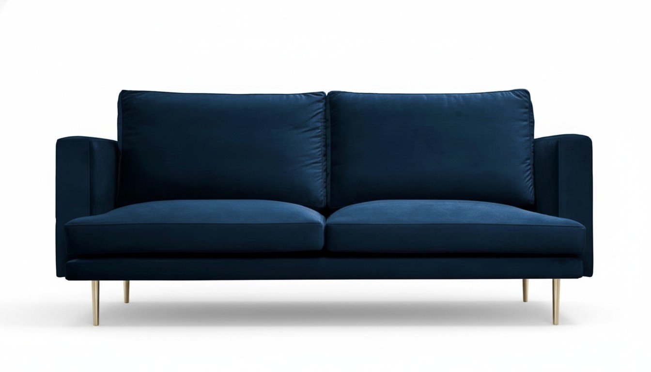 Blau Sofa Dreisitzer Wohnzimmer Design Couchen Polster Sofas Italienische Möbel