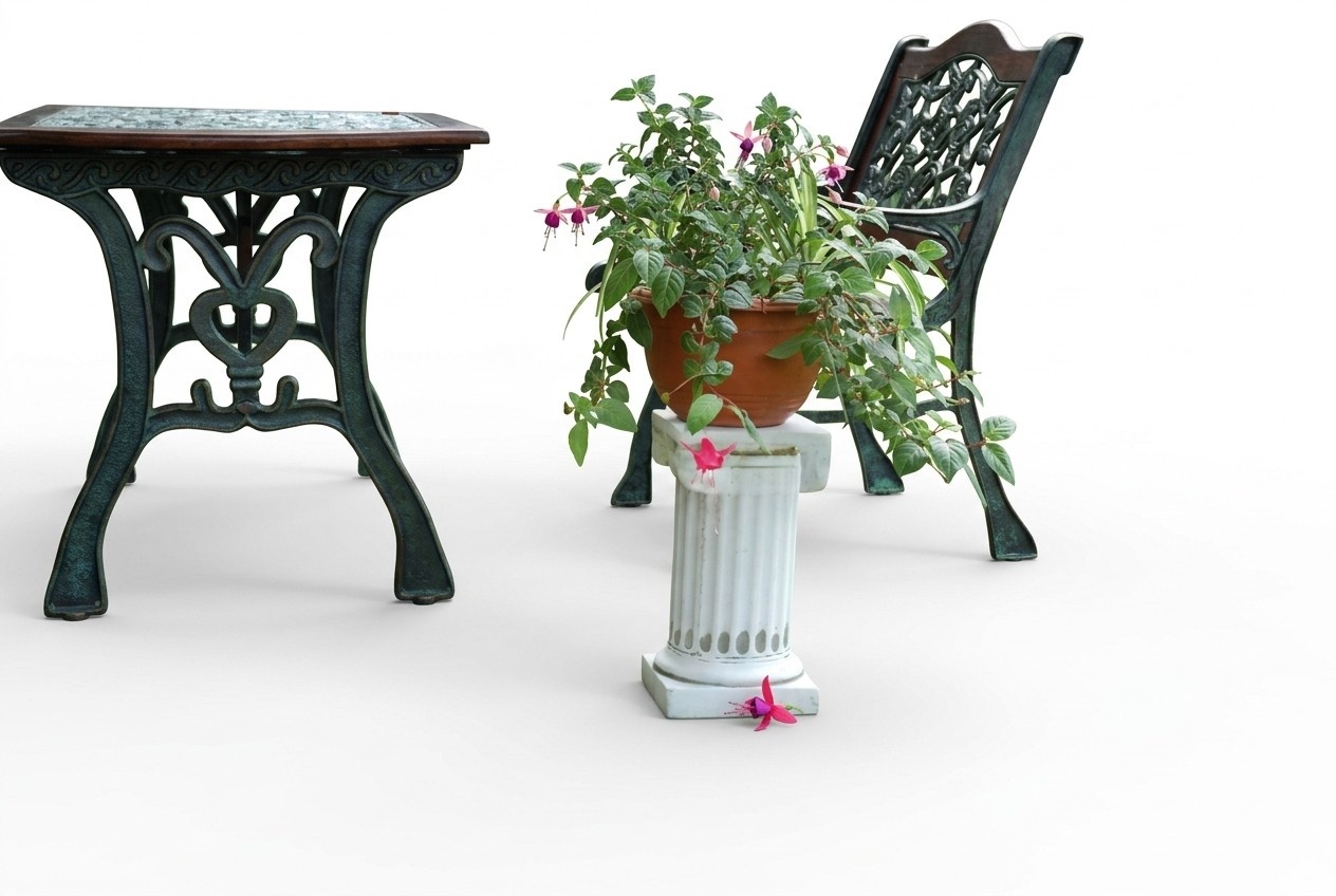 Blumen Säule Ständer Garten Terrasse Dekoration Säulen Statue Figuren