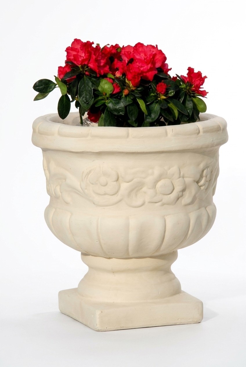 Blumenkorb Blumen Vase Gefäss Garten Terrasse Dekoration Statue Figuren