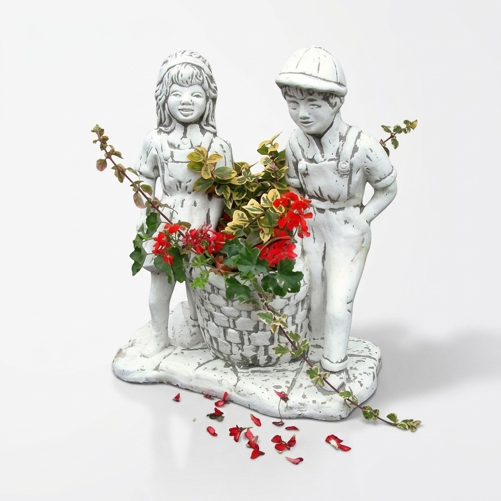 Blumenkübel Pflanz Kübel Dekoration Figur Blumentöpfe Garten Vasen 330