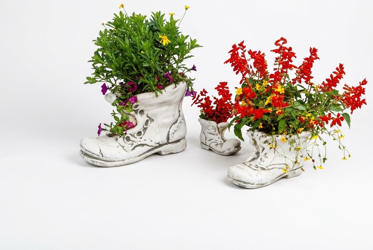 Blumenkübel Pflanz Kübel Dekoration Figur Blumentöpfe Garten Vasen