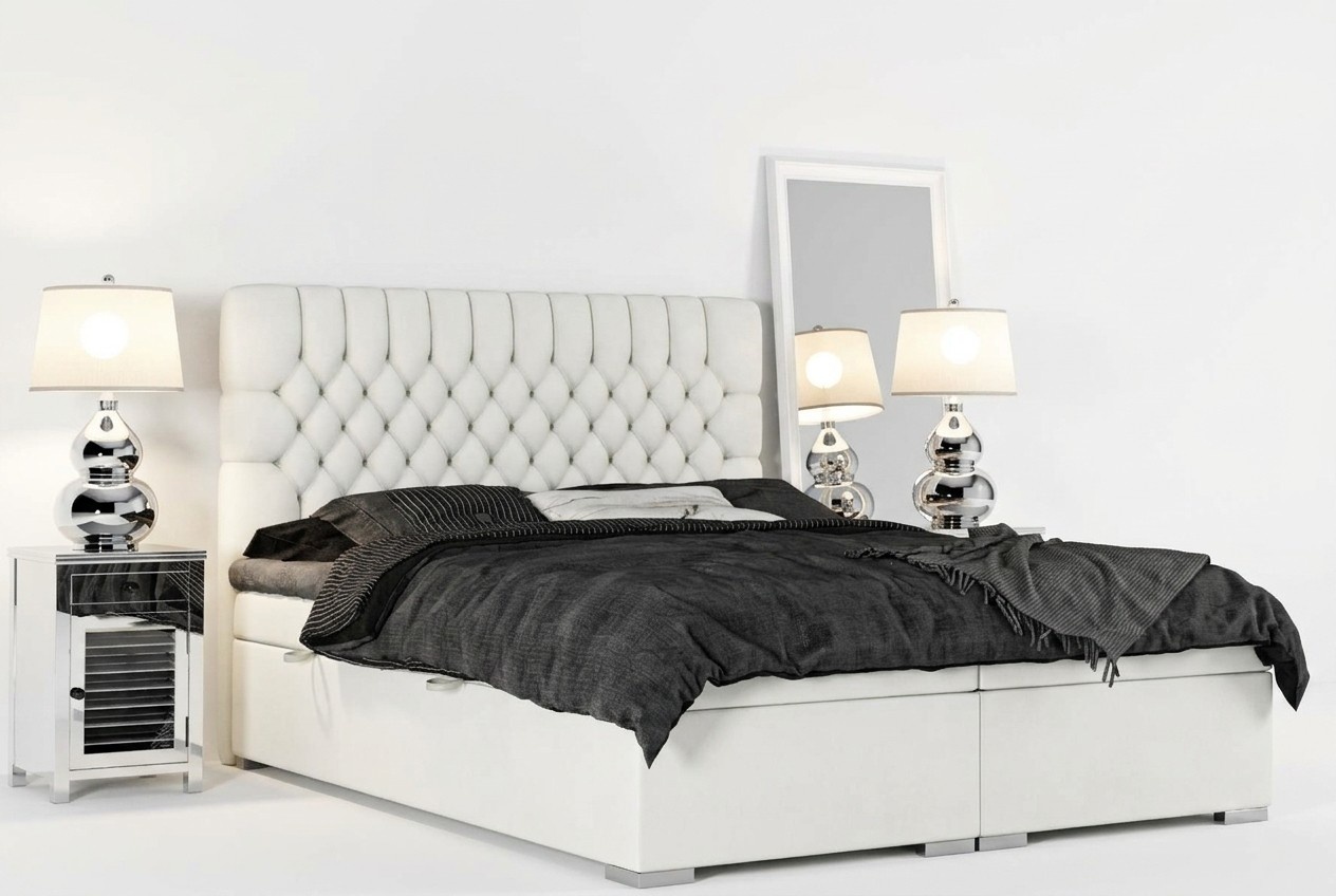 Boxspring Bett Hotel Doppel Chesterfield Luxus Betten Polster Kasten Funktion