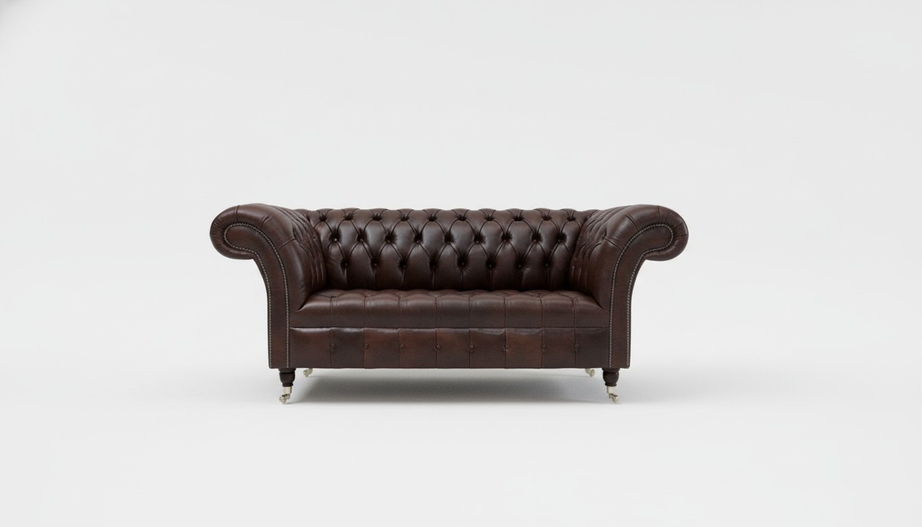 Braun Designer Sofa Couch Polster XXL 2 Sitzer Big Sofas Couchen Textil