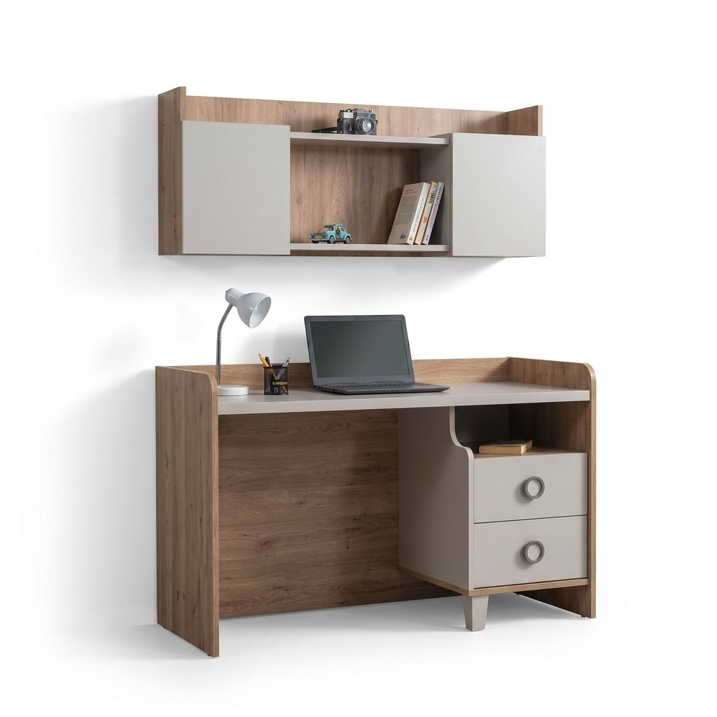 Braun Schreibtisch Designer Jugendzimmer Bücherregal Holz Luxus Möbel Hochwertig