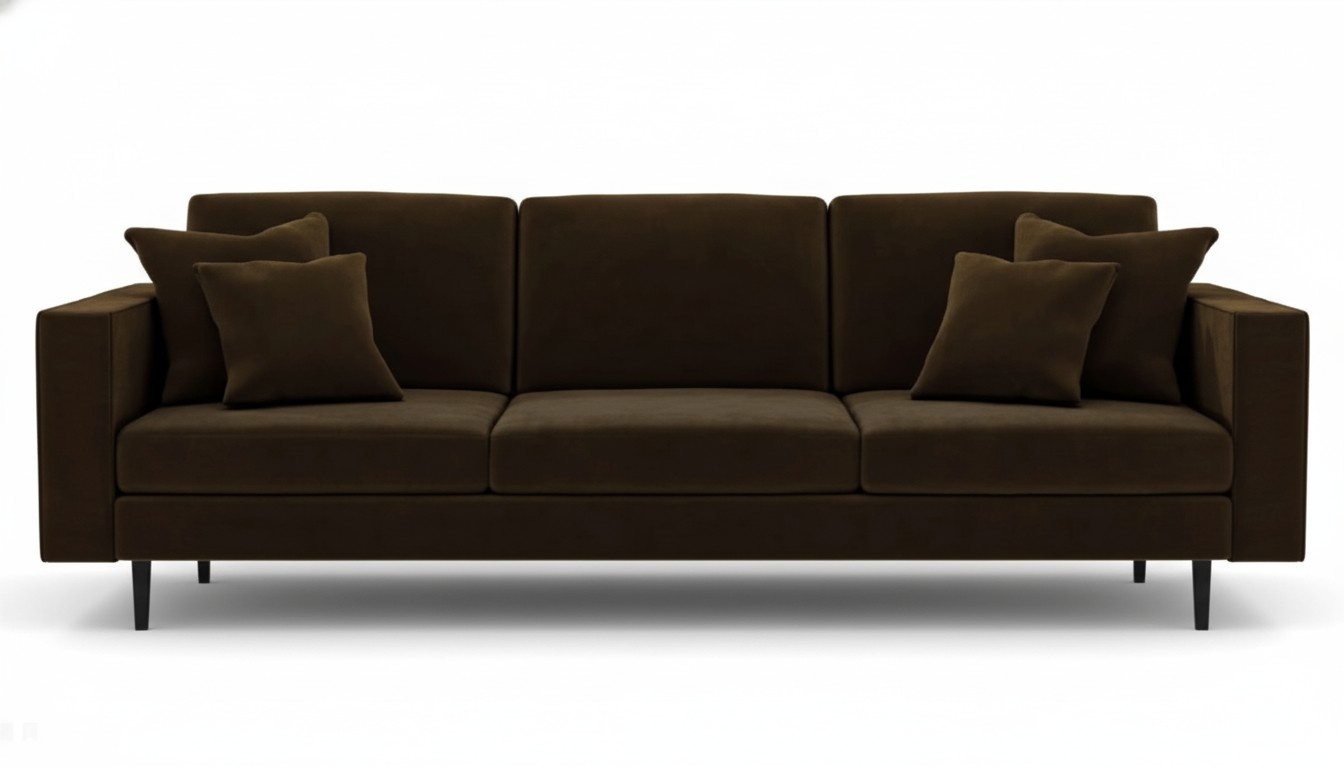 Braun Viersitzer Sofa Stoff Wohnzimmer Design Couchen Polster Sofas Neu Kreative