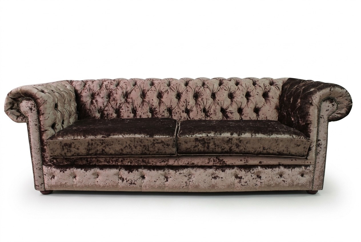 Chesterfield 4 Sitzers Klassische Luxus Barock Rokoko Sofa Couch Textil