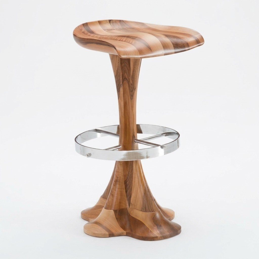 Brauner Holz Hocker Elegant und Vielseitig Für Zuhause und Büro