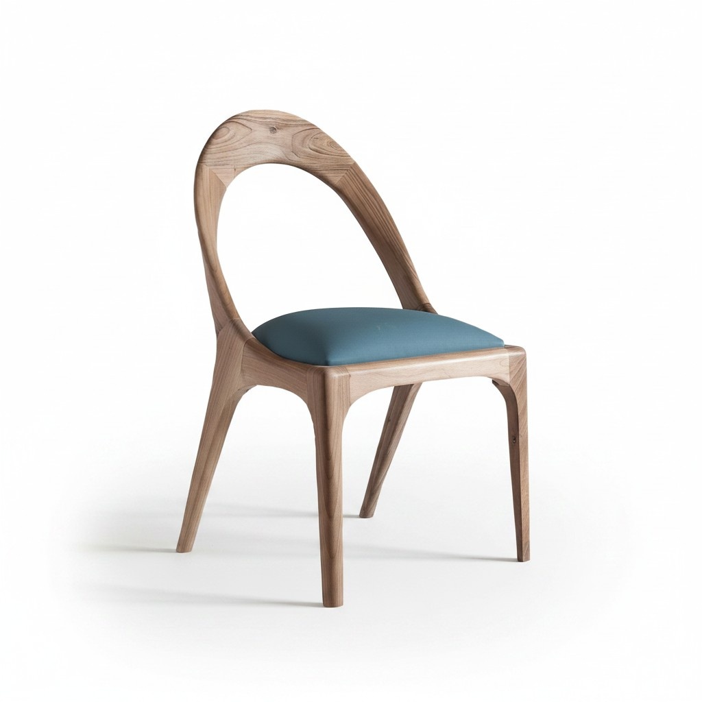 Brauner Holzstuhl im eleganten Design für Esszimmer und Büro