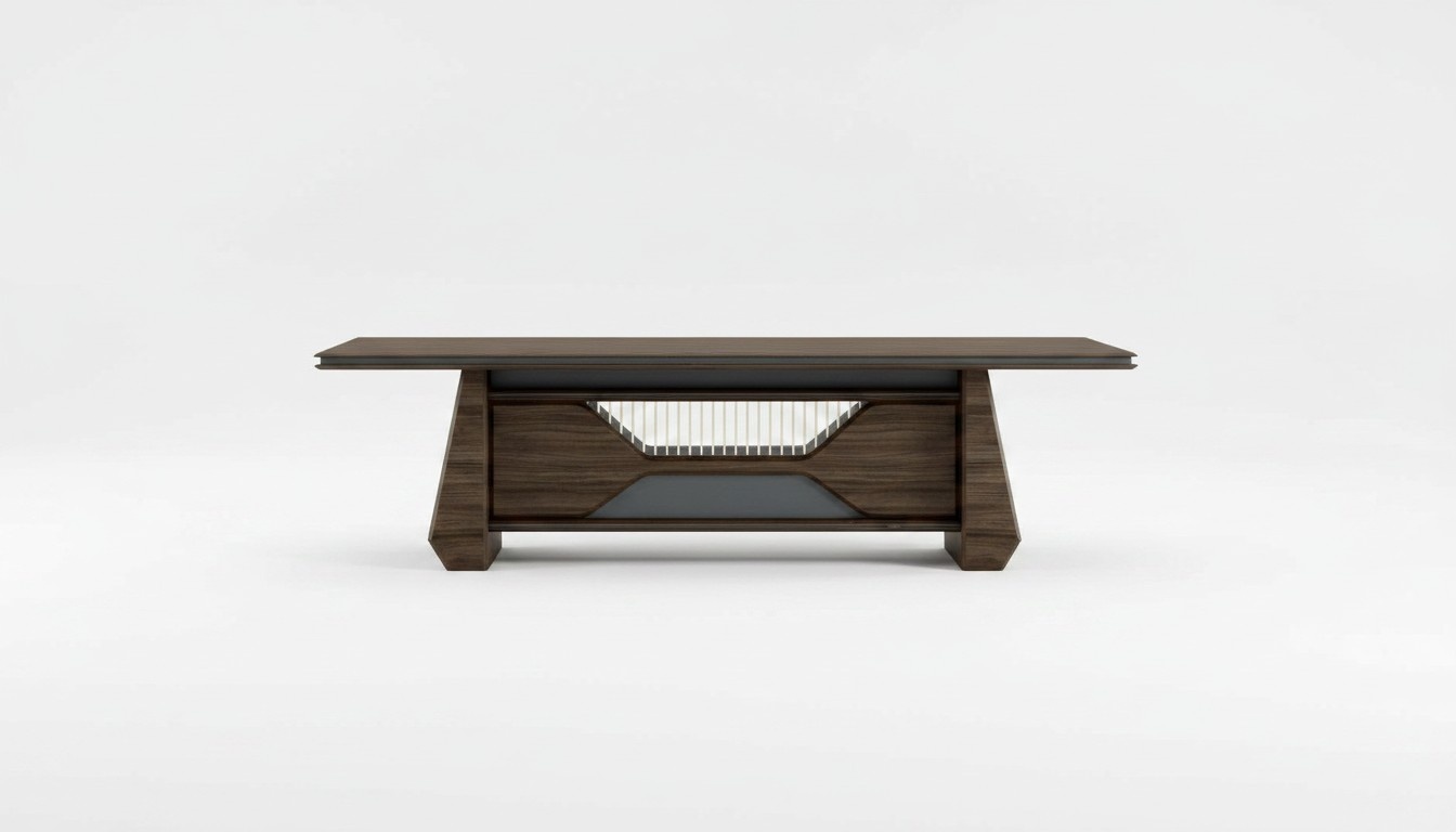 Brauner Konferenztisch Designer Bürotische Arbeitszimmer Holz Möbel