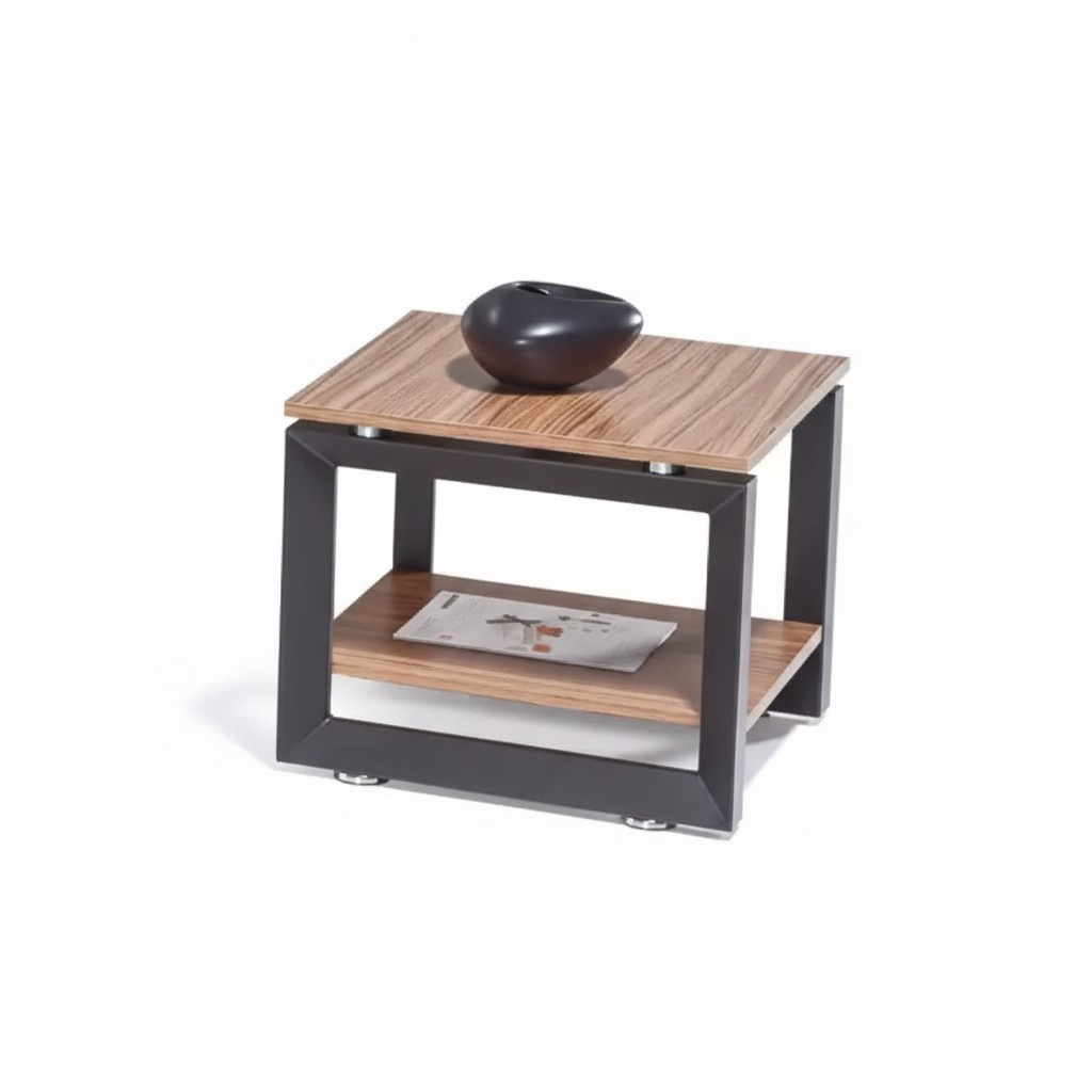 Brauner Quadratischer Couchtisch Luxus Holz Möbel Wohnzimmer Design Neu