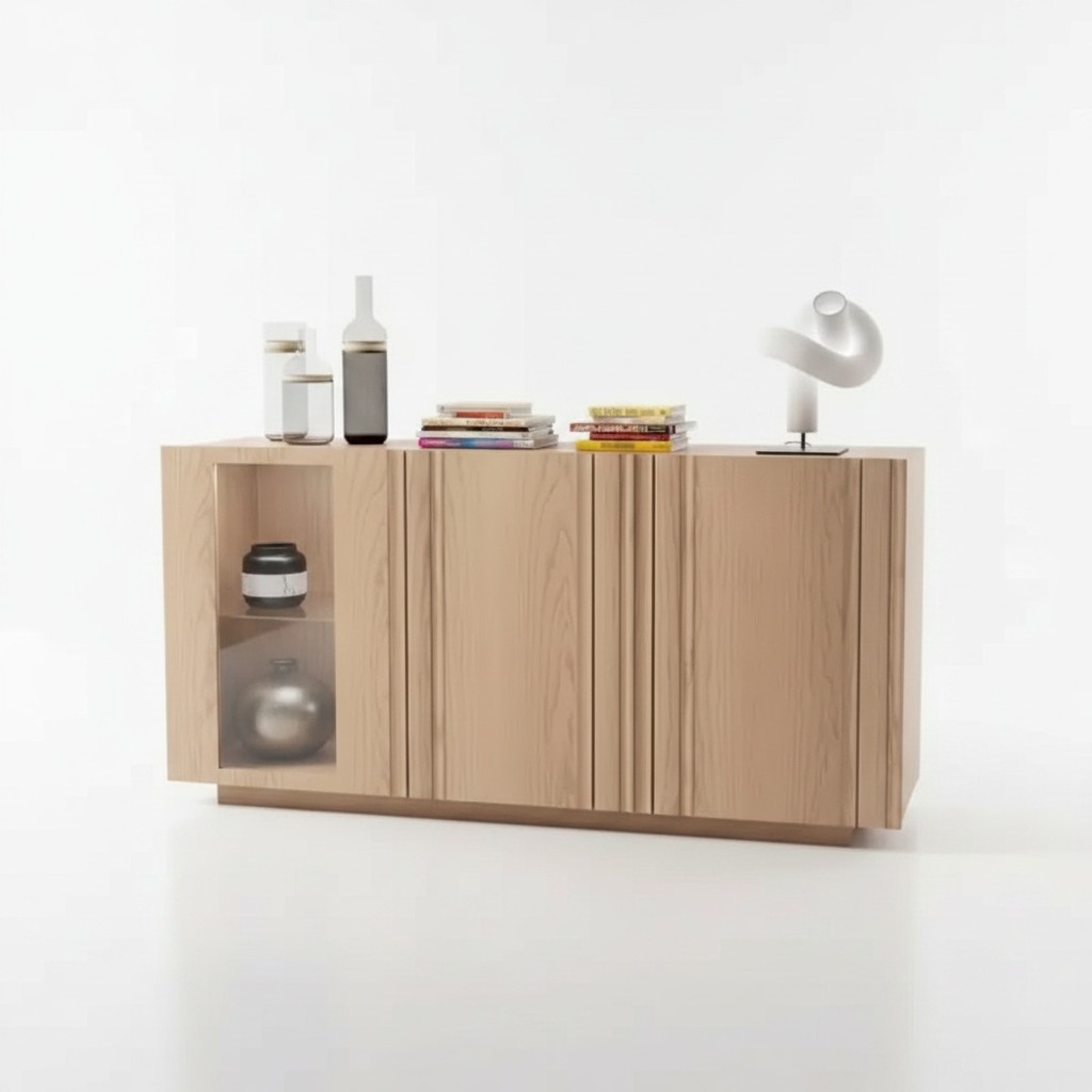 Brauner Sideboard Luxus Kommode Moderner Schrank Holz Möbel Anrichte